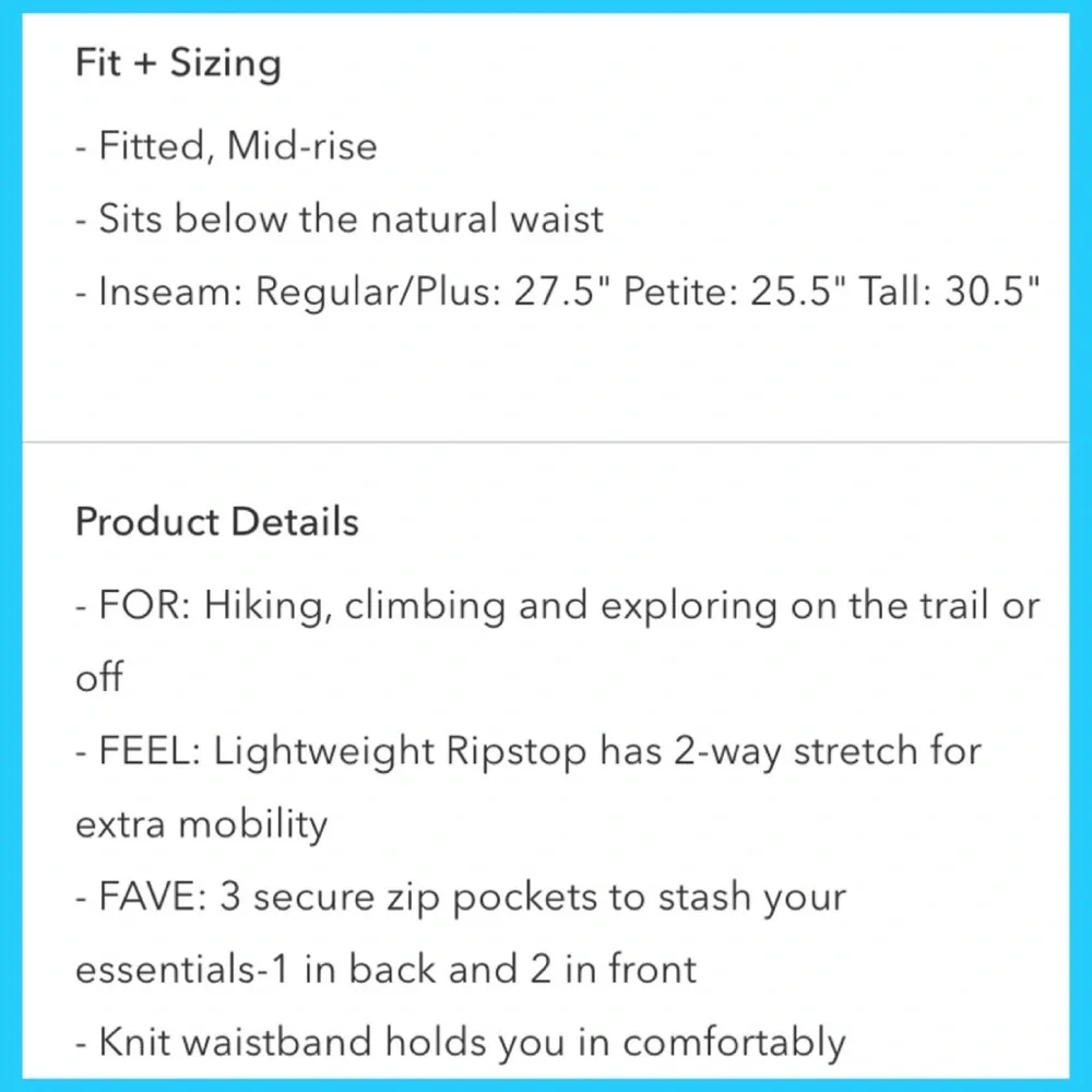 🔥 ATHLETA Trekkie North Jogger Lightweight Pants & 2-Way Stretch NWT’S-$90 - Picture 6 of 7